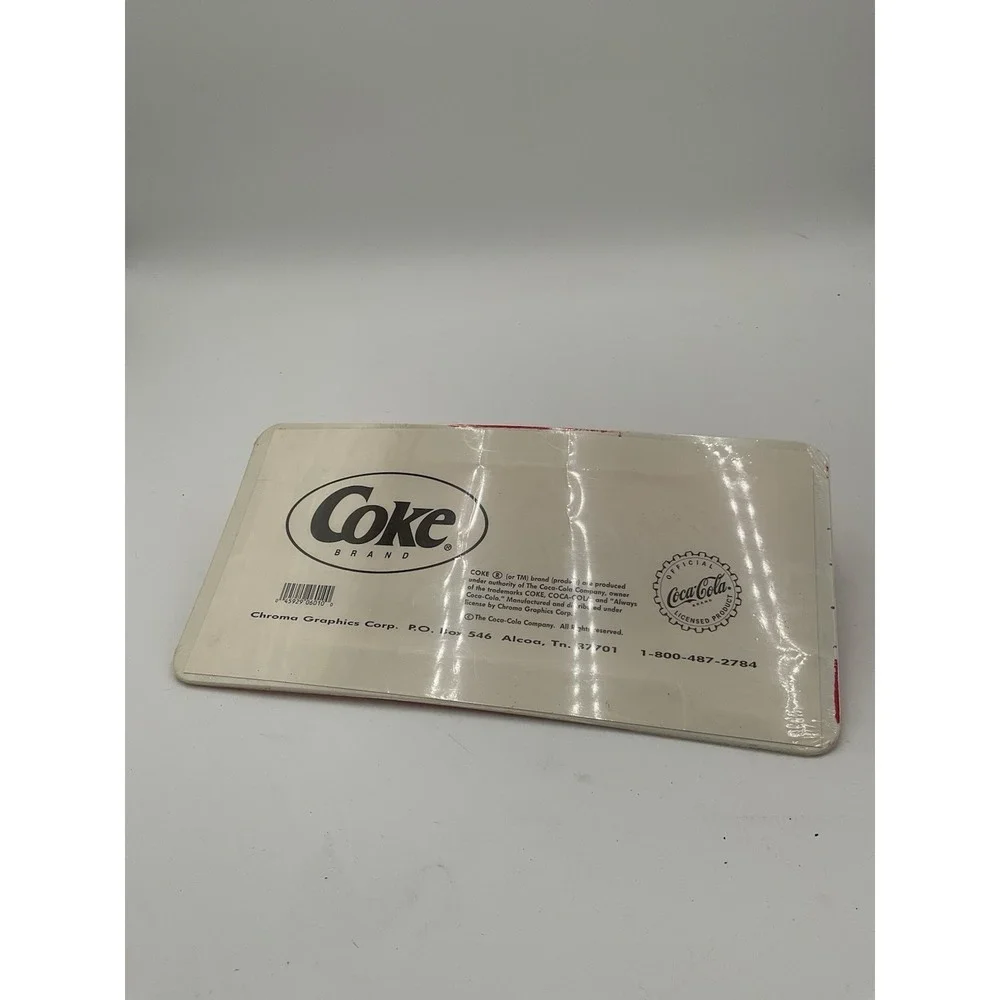 Vintage Coca-Cola License Plate Auto Tag Frame Dent And Rust Resistant